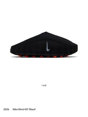 Nike Black Slip-On Trainer with Orange Accents